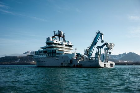 Stern and port side of the OceanXplorer. (National Geographic/Mario Tadinac)
