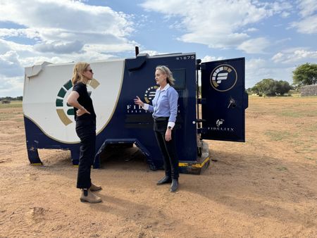 Mariana van Zeller interviews Nadine in Johannesburg. (National Geographic)