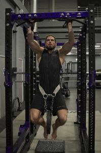 Extreme athlete Ross edgley loses 14 pounds in his 24 hour Tiger fast. Next he consumers 30,000 calories in 24 hours to feast, like a tiger. (National Geographic/Bobby Cross)