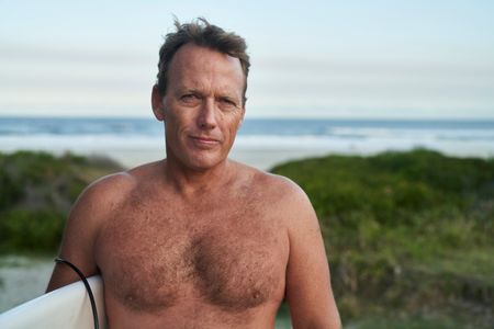 Lee Jonsson at Shelly Beach. (National Geographic/Justine Kerrigan)