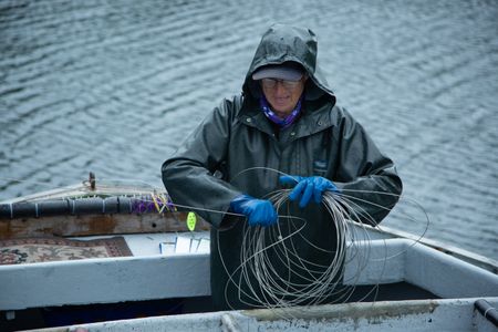 Gail Sterling commercially fishes for salmon. (National Geographic/Wayne Moss)