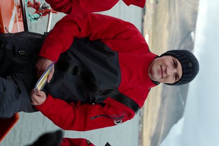 Eric Ste-Marie works with the team to tag sharks. (National Geographic/Mario Tadinac)