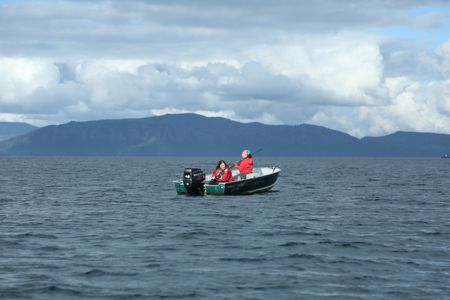 Terri Metcalf and Veronica Arrants go subsistence fishing. (National Geographic/Wayne Moss)