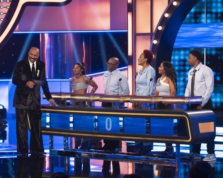 STEVE HARVEY, JORDAN CHILES, TIMOTHY CHILES, CELESTE CHILES, JADE CHILES, RUBYN WARREN