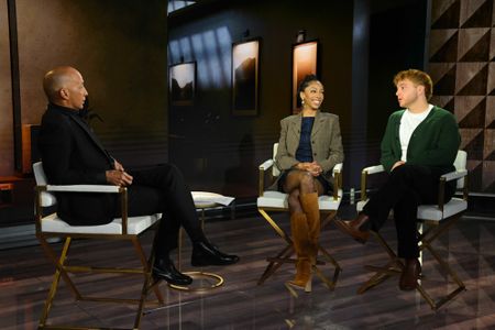 Byron Pitts,  Christiani Pitts, Sam Tutty 