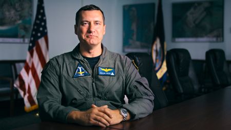 Capt. Juston "Poker" Kuch, Commodore of Training Wing One. (Credit: National Geographic)