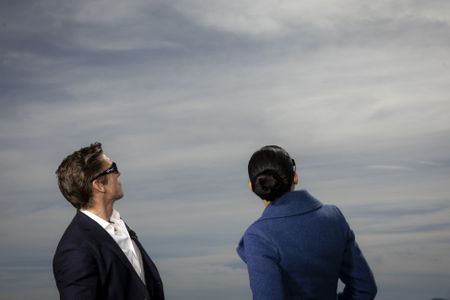 NEWS - ABC News and Nat Geo will cover the total solar eclipse via a live two-hour special “Eclipse Across America” on Monday, April 8, 2024 2pm-4pm. ET on ABC, National Geographic Channel, Nat Geo Wild, Disney+ and Hulu (via the ABC News Live channel) as the eclipse travels across North America. (ABC/ MICHAEL LE BRECHT II ) DAVID MUIR, LINSEY DAVIS