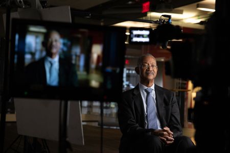 John Franklin being interviewed for the National Geographic documentary Red Summer. (National Geographic/Rebecca Hale)