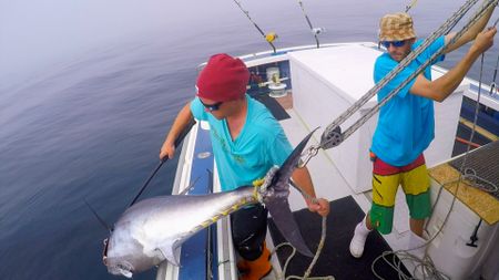 Gloucester, MA - First Mate Nick "Duffy" Fudge and Captain Tyler McLaughlin on the Pinwheel. (PFTV)