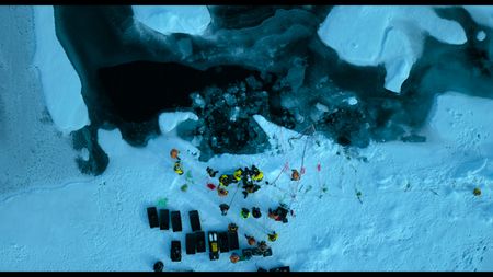Will Smith and Expedition Leader Allison Fong prepare to dive under the Arctic Ice. (credit: National Geographic)