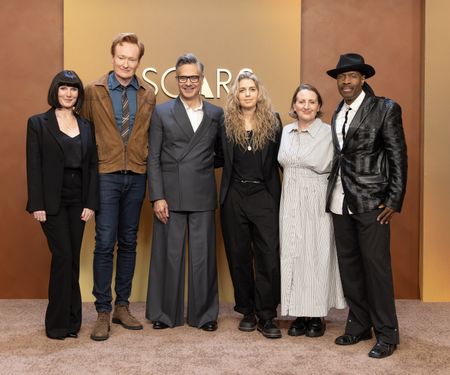KATY MULLAN (EXECUTIVE PRODUCER), CONAN O’BRIEN, RAJ KAPOOR (EXECUTIVE PRODUCER & SHOWRUNNER), MISTY BUCKLEY (PRODUCTION DESIGNER), MANDY MOORE (SUPERVISING CHOREOGRAPHER), MICHAEL BEARDEN (MUSIC DIRECTOR)