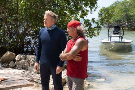 Gordon Ramsay and Chef Paul present their final dishes to their guests. (National Geographic/Justin Mandel)