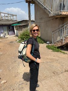 Mariana van Zeller stands for a portrait in Accra, Ghana. (National Geographic/Bryan Liberty)