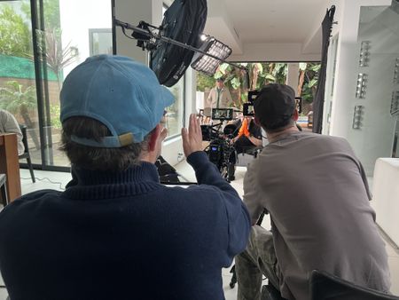 Arman sits for an interview with the Muck crew in Los Angeles. (National Geographic/Bryan Liberty)