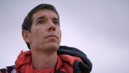 Alex Honnold hikes through the Las Vegas desert.  (National Geographic)