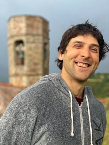 Gerd Serrasolses smiles on a cloudy day in Sort, Spain.  (National Geographic/Gene Gallerano)