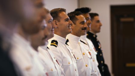 The graduates smile at the Winging Ceremony. (Credit: National Geographic)