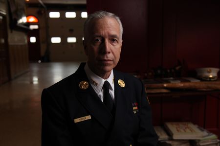 Joseph Pfeifer, Chief of Batallion One, was the first chief to arrive at the scene of the attack and set up the command post in the lobby. (National Geographic/Daniel Bogado)