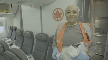 Rowena Lovelace, Lead Cabin Service and Grooming Attendant, Air Canada. (Arrow International Media Ltd & Cantina Media)