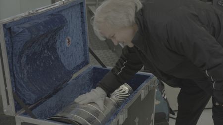 Philip Pritchard, Vice President, Curator, Hockey Hall of Fame, with the Stanley Cup. (Arrow International Media Ltd & Cantina Media)