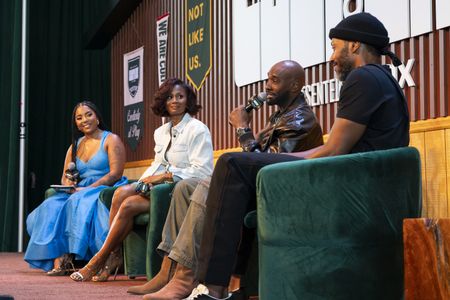 KAITLYN MCNAB (MODERATOR), EMAYATZY CORINEALDI, MORRIS CHESTNUT, MCKINLEY FREEMAN
