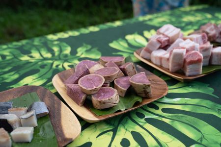 Ingredients for Lau Lau. (National Geographic/Justin Mandel)