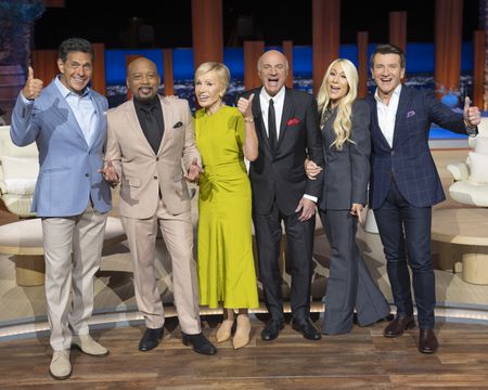 DANIEL LUBETZKY, DAYMOND JOHN, BARBARA CORCORAN, KEVIN O'LEARY, LORI GREINER, ROBERT HERJAVEC