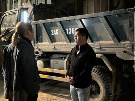 Mariana van Zeller speaks with Ly A Minh, a man arrested for trafficking in Vietnam. (National Geographic)