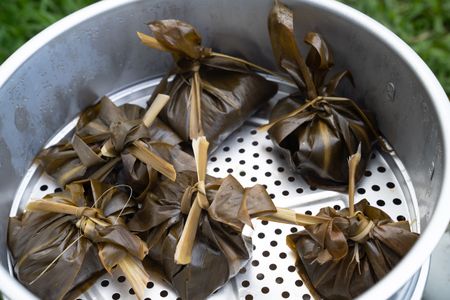 Lau Lau in the steamer. (National Geographic/Justin Mandel)