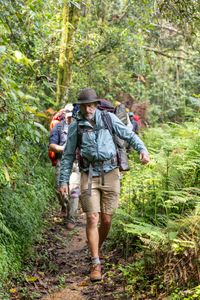 National Geographic Explorer Dr. Steve Boyes and his team hike through Nyungwe Forest National Park in Rwanda to reach the source of the Nile. (National Geographic/Philip Jones)