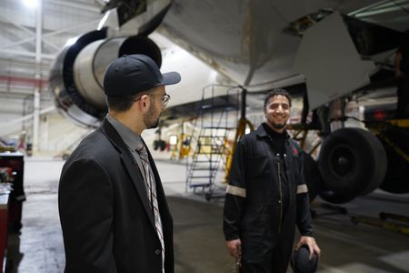 Gurvinder Toor, Manager, Line Maintenance Operations at
Air Canada, and Nassir Al-Tamimi, Aircraft Maintenance Engineer at Air Canada. (Arrow International Media Ltd & Cantina Media)