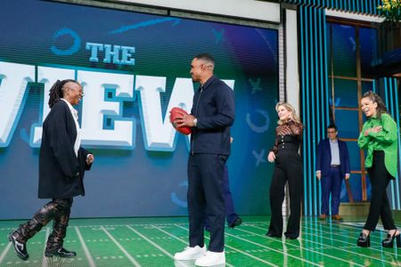 WHOOPI GOLDBERG, JALEN HURTS, SARA HAINES, BRIAN TETA, SUNNY HOSTIN