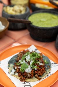 The Campechano Taco, made with an heirloom corn tortilla, at Maizajo. (National Geographic/Alicia Vera)