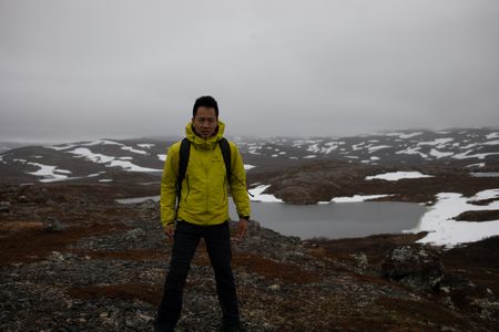 Torhop, Norway - Albert Lin in Torhop, Norway. (National Geographic/Hugh Campbell)