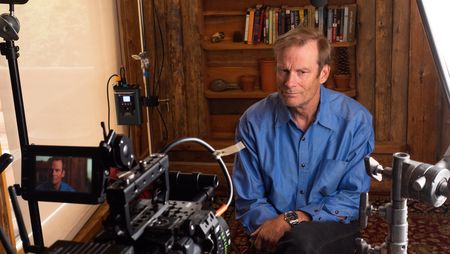 Conrad Anker waits patiently for his interview to begin.   (National Geographic/Elena Gaby)