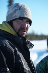 Tig Strassburg sets beaver traps in the winter season with his daughter. (National Geographic/Pat Henderson)