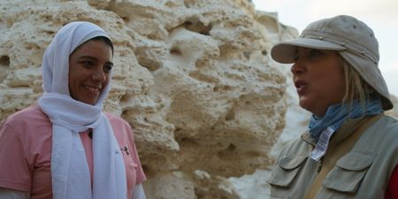 Kathleen and Aya at Taposiris Magna. (credit: National Geographic)