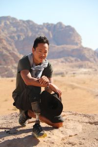 Petra, Jordan - Albert Lin exploring Petra, Jordan. (National Geographic)