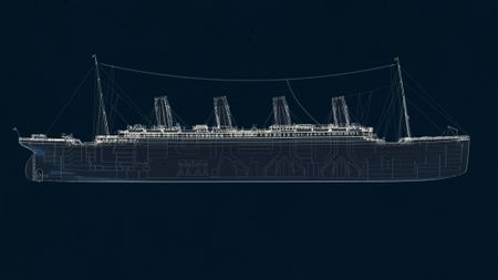 A CGI illustration of the compartments of the Titanic. (National Geographic)