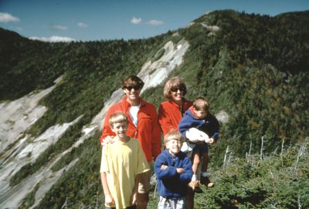 Alex Lowe, Jennifer Lowe and their sons Max, Sam and Isaac stand for a family photo the year before Alex’s death. (Courtesy Max Lowe)