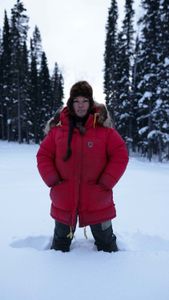 Jody Potts-Joseph hunts caribou and sets marten traps. (National Geographic/Ashton Hurlburt)