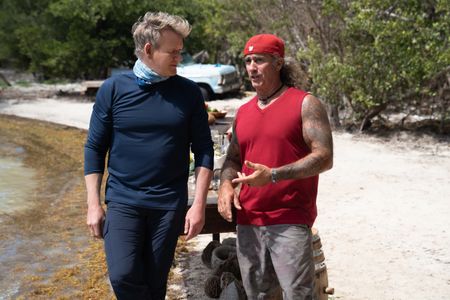 Gordon Ramsay and Chef Paul present their final dishes to their guests. (National Geographic/Justin Mandel)