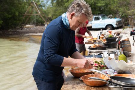 Gordon Ramsay and Chef Paul during the final cook in Florida. (National Geographic/Justin Mandel)