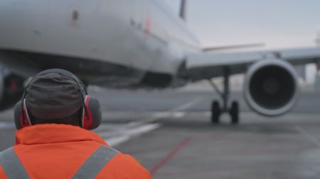 Archer Bingling, Lead Station Attendant at Air Canada, awaits the arrival of an aircraft. (Arrow International Media Ltd & Cantina Media)