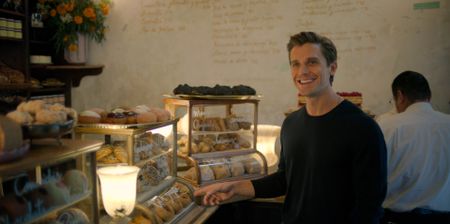 Antoni Porowski approaches the counter at Rosetta Bakery. (National Geographic)