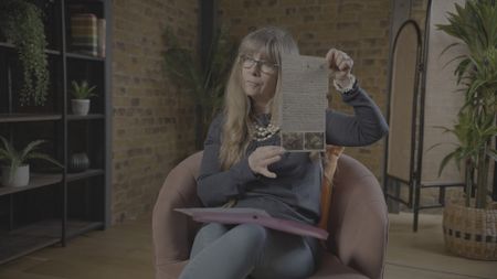 Anne Robertson pictured during an interview for Missing: Presumed Dead. (© Spirit Media Studios Limited)