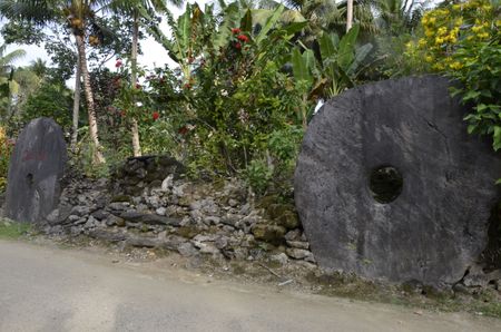 Massive stone disks found on a tropical Micronesian island in the Pacific Ocean reveal a unique trading system. (Credit: Adam Thompson)