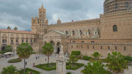 TUCCI IN ITALY - “Sicily” - Wide shot of Palermo Cathedral. (National Geographic)TUCCI IN ITALY