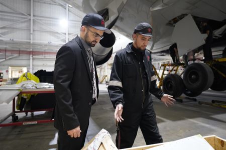 Gurvinder Toor, Manager, Line Maintenance Operations at
Air Canada, and Nassir Al-Tamimi, Aircraft Maintenance Engineer at Air Canada. (Arrow International Media Ltd & Cantina Media)