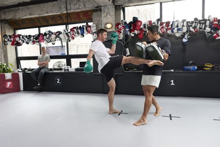 Chris Hemsworth sets out to confront his chronic pain in a bold, immersive journey through South Korea. Chris visits and works with Kim Dong-hyun, better known by his ring name "Stun Gunî is a legendary mixed martial arts (MMA) fighter with the highest number of wins among South Korean fighters. (credit: National Geographic/Evan Paterakis)